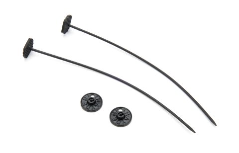 Electric Fan Mount Kit - Push Through Radiator Style - Nylon - Black - Pair