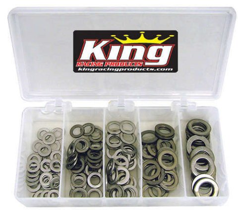 Flat Washer - Assorted Sizes 0.25 through 0.5 in ID - 0.06 in Thick - Stainless - Natural - Kit