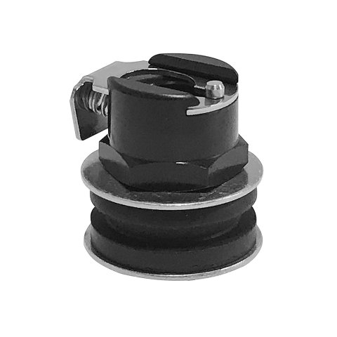 Tire Pressure Relief Valve - 5/8 in Wheel Hole - Aluminum - Black Anodized - Schrader / Tire Pressure Relief Valves - Each