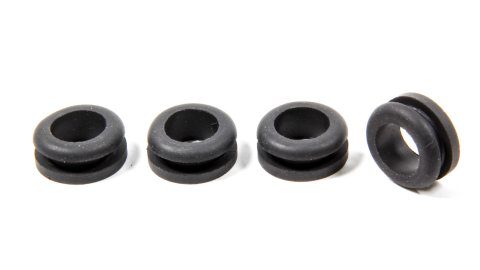 Tire Pressure Relief Valve Grommet - 0.5 in ID - 0.625 in OD - 0.35 in Thick - Rubber - Black - King Racing Products Tire Pressure Relief Valves - Set of 4