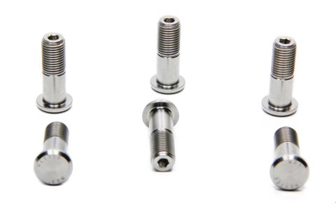 Torque Ball Housing Stud Kit - 3/8-24 in Thread - 1.25 in Long - Nuts / Washers Included - Titanium - Natural - Set of 6