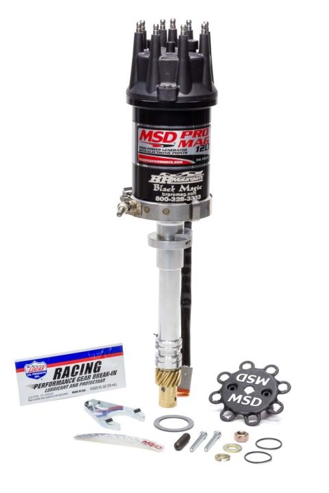 Ignition Magneto - Pro Mag 12 LT - Magnetic Pickup - 26 Degree Spark Duration - 40000V - HEI Style Terminal - Black - Chevy V8 - Each