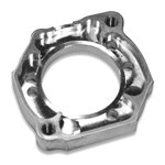 Power Steering Adapter - Aluminum - Clear Anodized - KSE Power Steering Pumps - Each