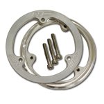Belt Guide - Bolt-On - Aluminum - Clear Anodized - KSE 40 Tooth HTD Pulley - Pair