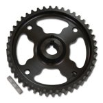 Power Steering Pump Pulley - HTD - 44 Tooth - 8 mm Pitch - 5/8 in Shaft - 3/16 in Keyway - Aluminum - Black Anodized - Each
