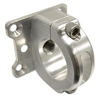 Power Steering Reservoir Bracket - Clamp-On - Aluminum - Clear Anodized - 1-1/4 in OD Tube - Each