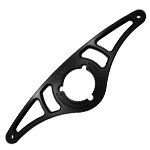 Steering Box Mount - Aluminum - Black Anodized - Sprint Car - Each