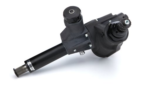 Steering Box - GEN 2 - Power - 1-5/8 in Output Shaft - Right Gear - 2-1/8 in Input Shaft - Cast Aluminum - Black Paint - Dirt Midget - Each