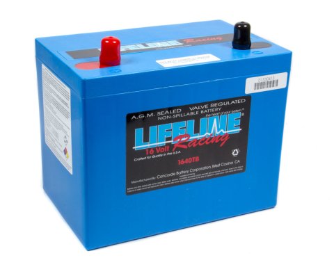 Battery - Race - AGM - 16V - 750 Cranking amps - Top Post Screw-In Terminals - 10.20 in L x 8.30 in H x 6.60 in W - Each