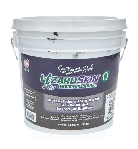 Heat Barrier - Spray On - 350 Degree Fahrenheit Maximum - Ceramic - Black - 1 gal Bucket - Each