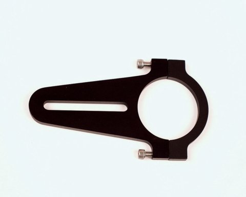 Mirror Bracket - Clamp-On - Short Slot - Adjustable 0.5 in to 2.5 in - Aluminum - Black Anodized - 1.5 in OD Tube - Pair