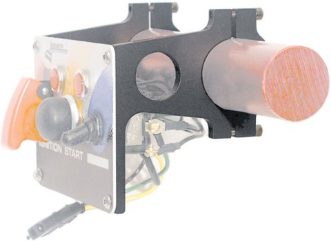 Switch Panel Bracket - Clamp-On - 3 in Bolt Spacing - Aluminum - Black Anodized - 1-1/2 in OD Tube - Pair