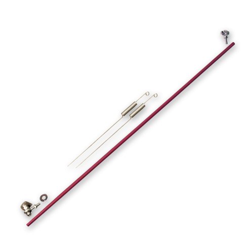 Throttle Linkage - 23-1/4 in Long Rod - 2 Rod Ends - Hardware Included - Aluminum - Red Anodized - Universal - Kit