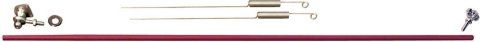 Throttle Linkage - Extended - 28-1/2 in Long Rod - 2 Rod Ends - Hardware Included - Aluminum - Red Anodized - Universal - Kit