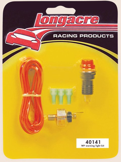 Warning Light - Gagelites - Water Pressure - 3 psi - 1/8 in NPT Male - Light / Sender / Wiring - Amber - Kit