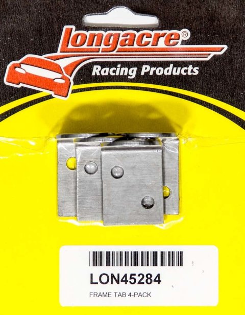Chassis Tab - Weld-On - One 1/2 in Mounting Hole - One 1/8 in Mounting Hole - 90 Degree - Steel - Set of 4