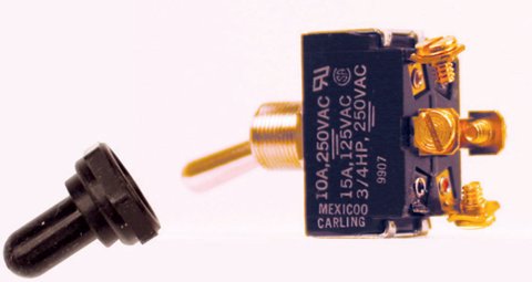 Toggle Switch - Magneto - On / Off - 40 amps - 12V - 4 Terminal - Weatherproof Cover Included - Each