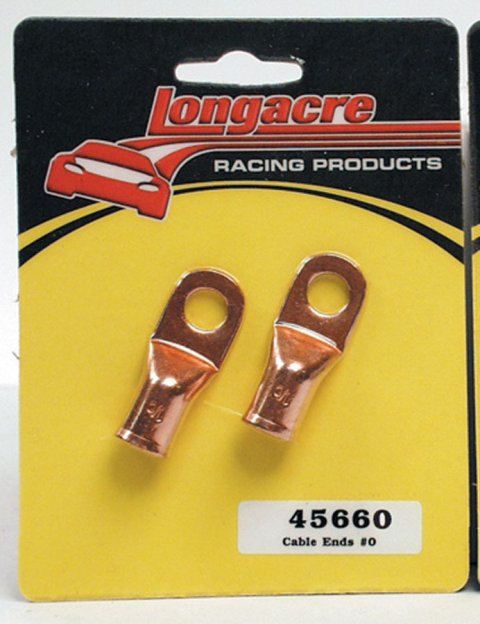 Battery Terminal - 1/0 Gauge - 3/8 in Eyelet - Copper - Pair