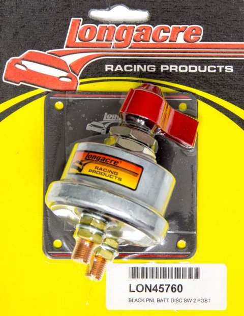Battery Disconnect - Rotary Switch - 2 Terminal - 175 amps - 6-36V - Aluminum Panel - Each