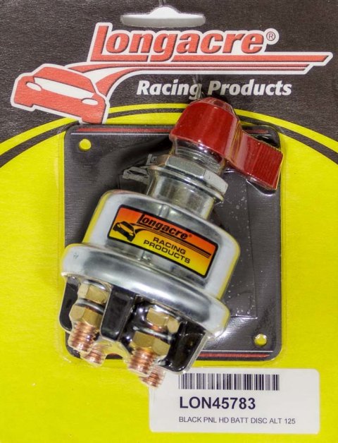 Battery Disconnect - Rotary Switch - Panel Mount - 175 Amps - 6-36V - Alternator Post - Aluminum On / Off Panel - Black - Each