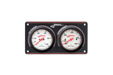 Gauge Panel Assembly - Sportsman Elite - Analog - Oil Pressure / Water Temperature - 2-5/8 in Diameter - White Face - Kit