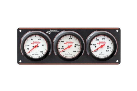 Gauge Panel Assembly - Sportsman Elite - Analog - Oil Pressure / Oil Temperature / Water Temperature - 2-5/8 in Diameter - White Face - Kit