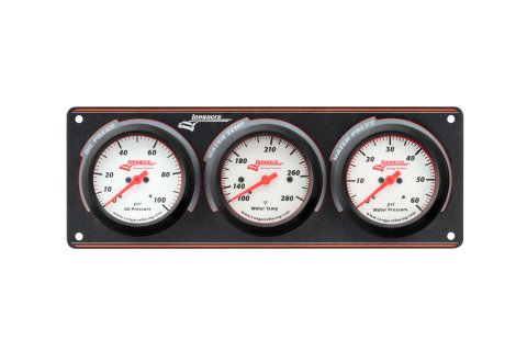 Gauge Panel Assembly - Sportsman Elite - Analog - Oil Pressure / Water Pressure / Water Temperature - 2-5/8 in Diameter - White Face - Kit