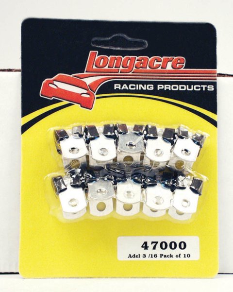 Line Clamp - Adel - 0.188 in ID - Rubber Lining - Aluminum - Set of 10