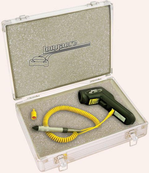 Pyrometer - Infrared Laser - 76-1400 Degrees Fahrenheit - Tire Probe / Carrying Case Included - Kit