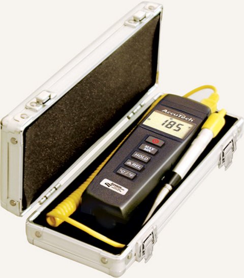 Pyrometer - AccuTech - Coil Cord Tire Probe - 0-2000 Degrees Fahrenheit - Carrying Case Included - Kit