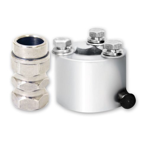 Steering Wheel Quick Release - Push Button Release - Hex Style - Aluminum - Natural - 5/8 or 3/4 in Shaft - Kit