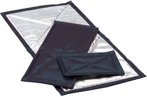 Heat Barrier - 24 x 18 in - 600 Degree Fahrenheit Maximum - Non-Asbestos - Aluminized - Each