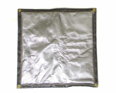 Heat Barrier - 18 x 18 in - 600 Degree Fahrenheit Maximum - Non-Asbestos - Aluminized - Each
