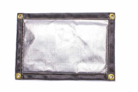 Heat Barrier - 12 x 8 in - 600 Degree Fahrenheit Maximum - Non-Asbestos - Aluminized - Each