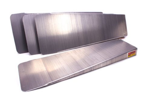 Vehicle Scale Ramp - 2.5 in Lift Height - 36 in Long - 14 in Wide - 7.8 Degree Incline - Aluminum - Natural - Set of 4