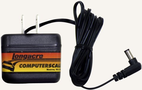 Scale Charger - Replacement Charger - Wall Outlet - 12V Output - 110 V Input - 1/4 in Tip - Black - Each