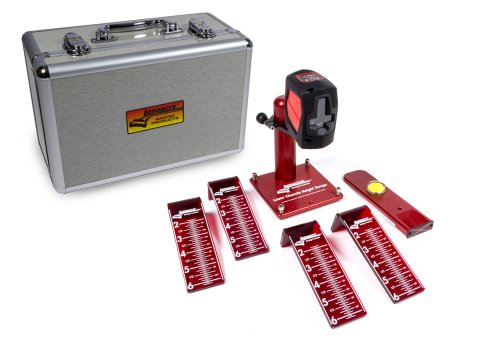 Chassis Height Gauge - Laser - 2-6 in Height Range - Aluminum - Red Anodized - Kit