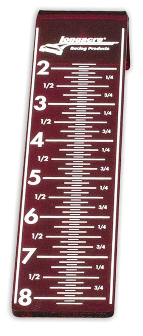 Chassis Height Target - 2-8 in Height Range - Checker Only - Plastic - Red - Long Acre Laser Chassis Height Gauges - Each