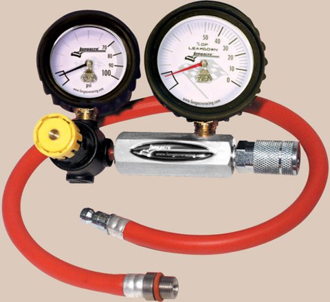 Leak Down Tester - Dual Gauge - Mechanical - Analog - 18 in Hose - Kit
