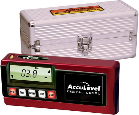 Caster / Camber Gauge - Digital - Carry Case - Aluminum - Red Anodized - Each