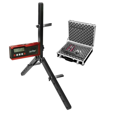 Caster / Camber Gauge - Digital - Quickset Adapter - Carry Case - Aluminum - Red Anodized - Each