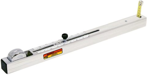 Chassis Height Gauge - Short - 2 to 10 in Height Range - Aluminum - Clear Anodized - Each