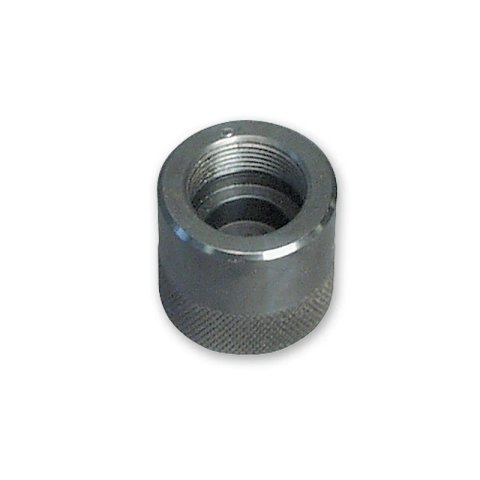 Caster / Camber Gauge Adapter - 5/16-18 in Gauge Bolt to 3/4-16 in Thread - Aluminum - Black Powder Coat - Mustang II / Pinto - Each
