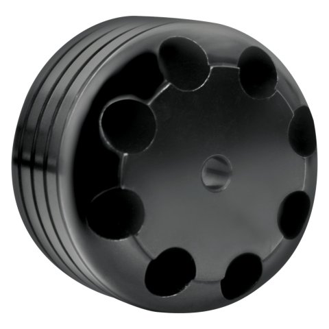 Caster / Camber Gauge Adapter - 5/16-18 in Gauge Bolt - Magnetic - 3 in Diameter - Aluminum - Black Powder Coat - Universal Spindle - Each