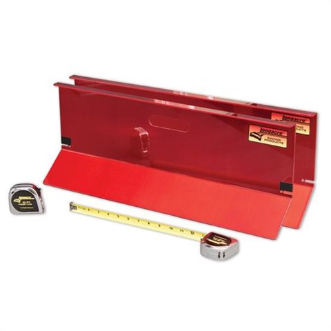 Toe-In Plates - Deluxe - 2 Plates / Tape Magnets - 2 Tape Measures - Aluminum - Red Powder Coat - Pair