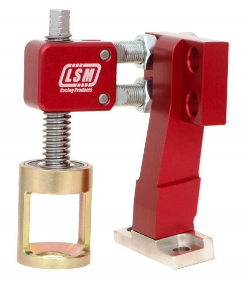 Valve Spring Compressor - Head-On - Shaft Mount - Aluminum - Red Anodized - GM LS-Series - Kit