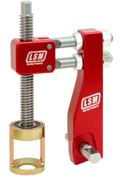 Valve Spring Compressor - Head-On - Shaft Mount - Aluminum - Red Anodized - Dart Big Chief - Kit