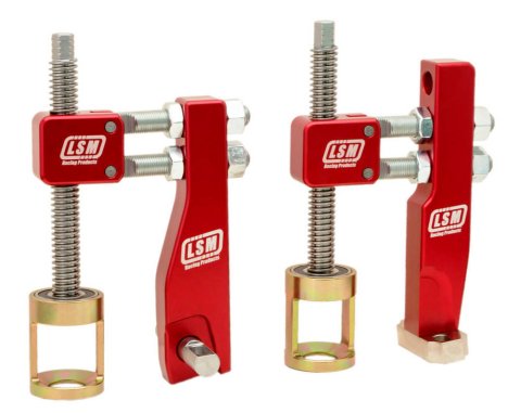 Valve Spring Compressor - Head-On - Shaft Mount - Aluminum - Red Anodized - Spread Port - Kit