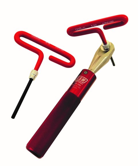 Valve Lash Wrench - 3/8 in Drive - 5/32 in / 3/16 in Allen - Insulated Handles - Aluminum - Red Anodized - Kit