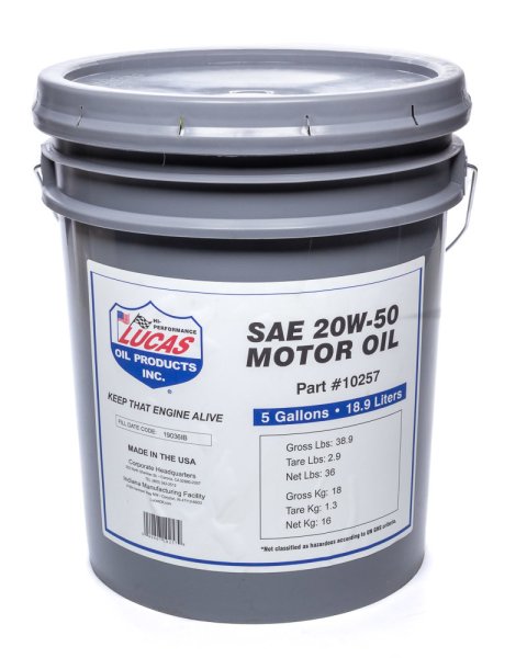 Motor Oil - High Performance Plus - 20W50 - Conventional - 5 gal Bucket - Each